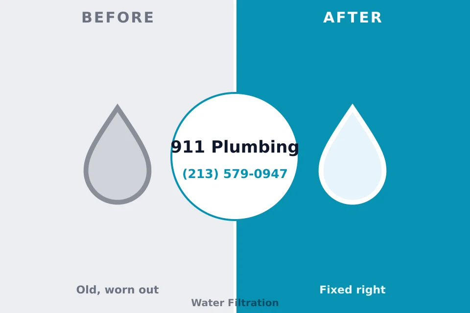 Before and after: plumbing repair Reno, OH